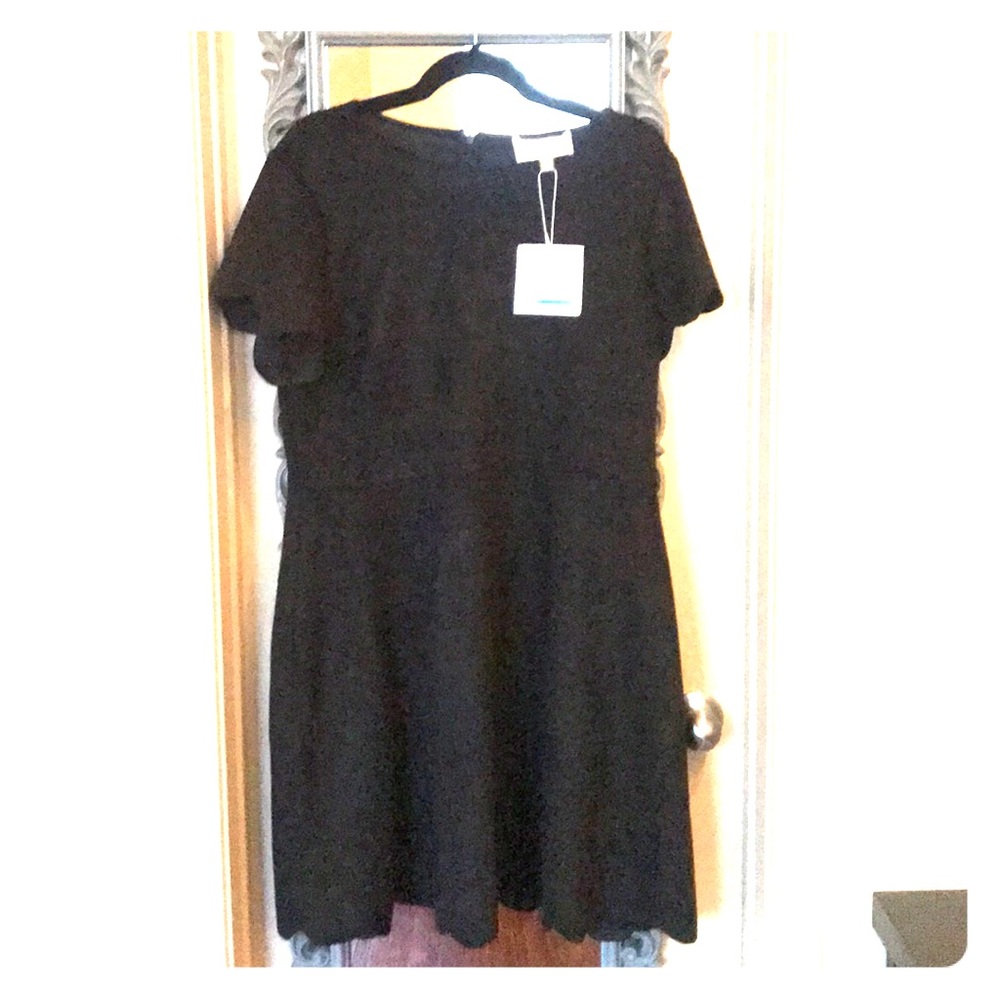 Black suede dress